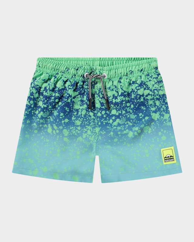 Boy's Niko Splatter Swim Trunks, Size 7-12
